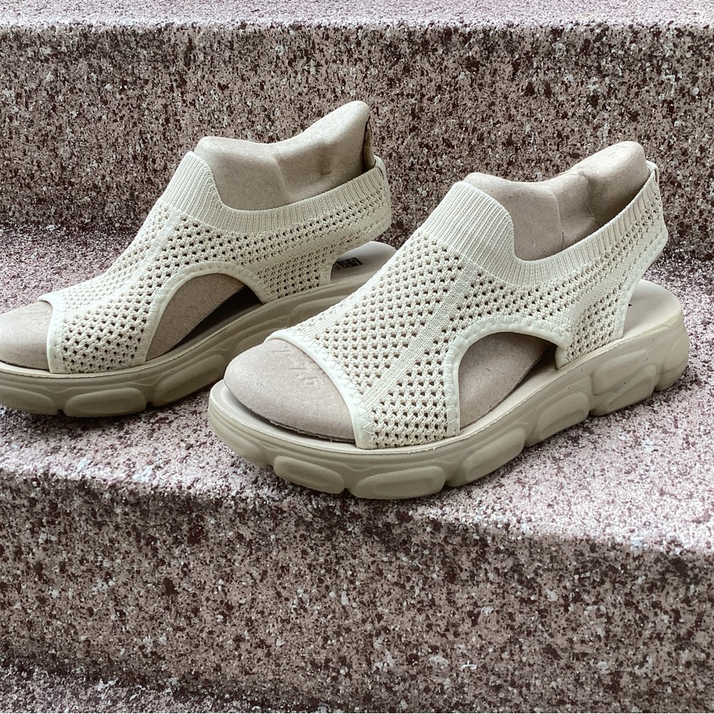 Comfortable beige, lightweight summer shoes